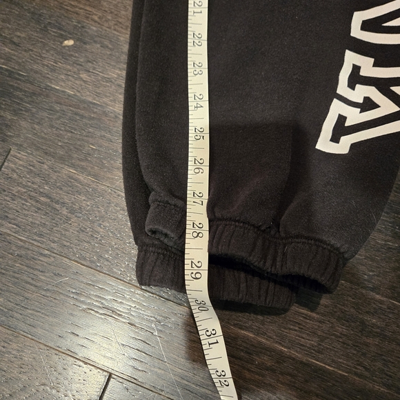 Victoria's Secret PINK Oversized Sweatpants - Black w/White Lettering -SZ XSmall - Picture 6 of 6